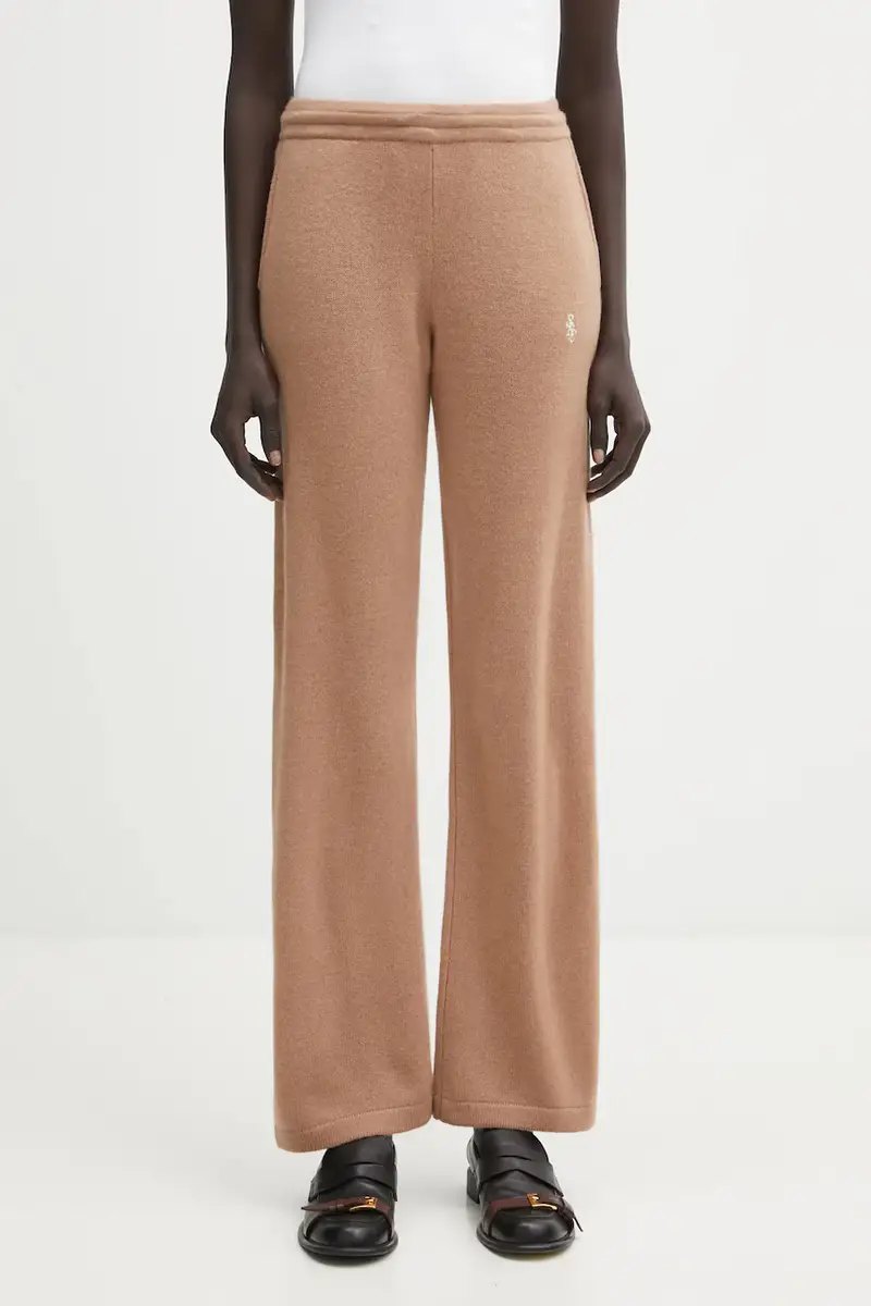 pantaloni in lana SRC Cashmere donna colore marrone PA02764302BE02