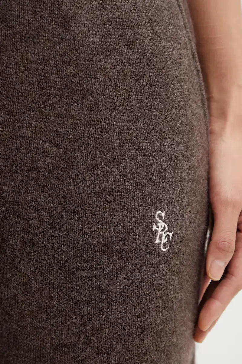 pantaloni in lana SRC Cashmere Marrone miniatura 4