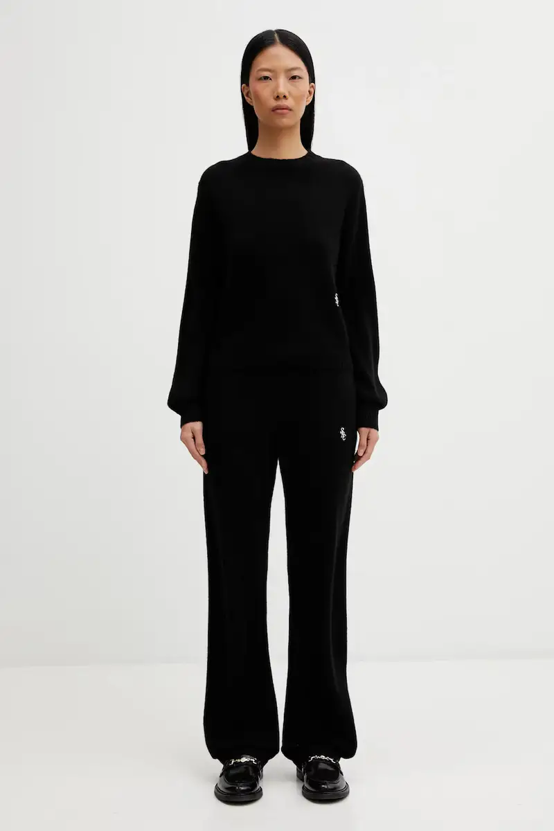 pantaloni in lana SRC Cashmere Nero miniatura 5