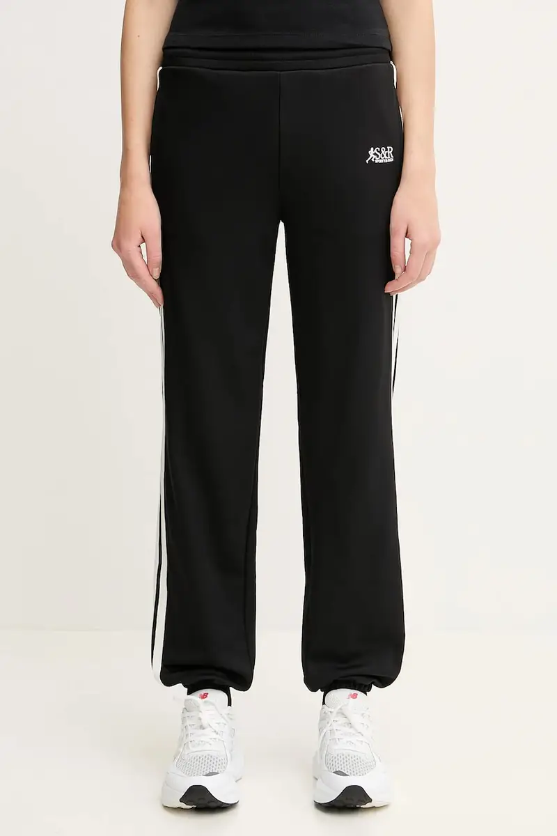 pantaloni tuta Sr Runner 90S Elio Track donna colore nero con applicazione PA052622139BA01