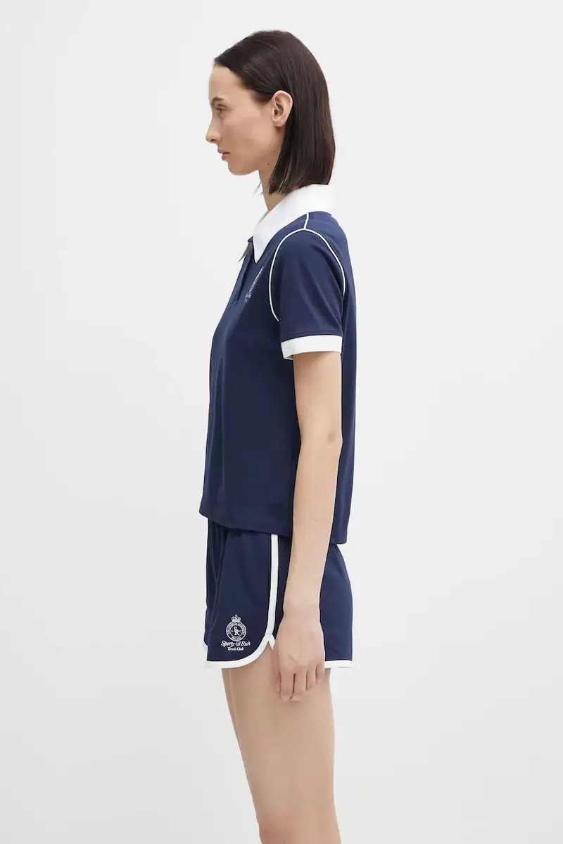 Sporty & Rich Polo Donna Blu 3171502 miniatura 2