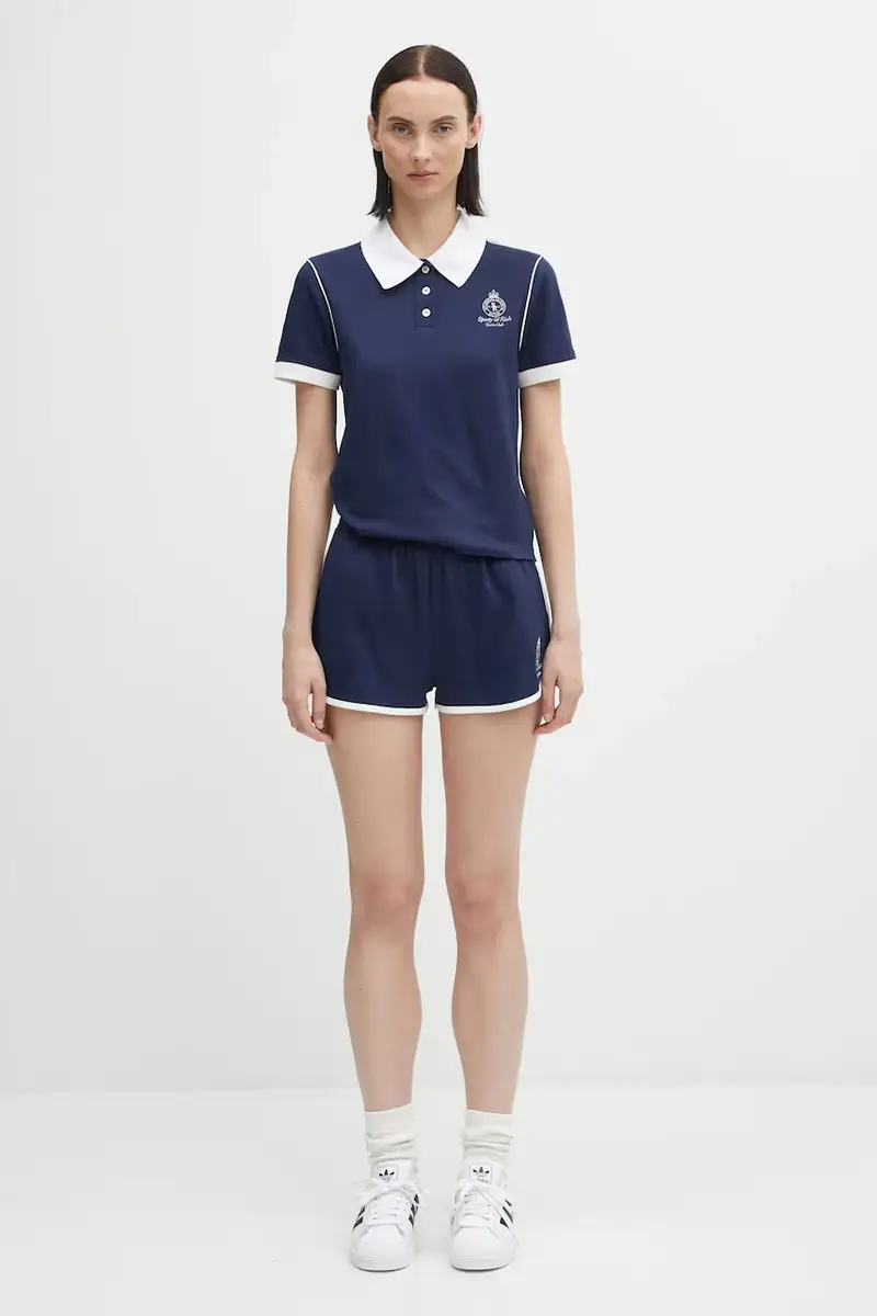 Sporty & Rich Polo Donna Blu 3171502 miniatura 5