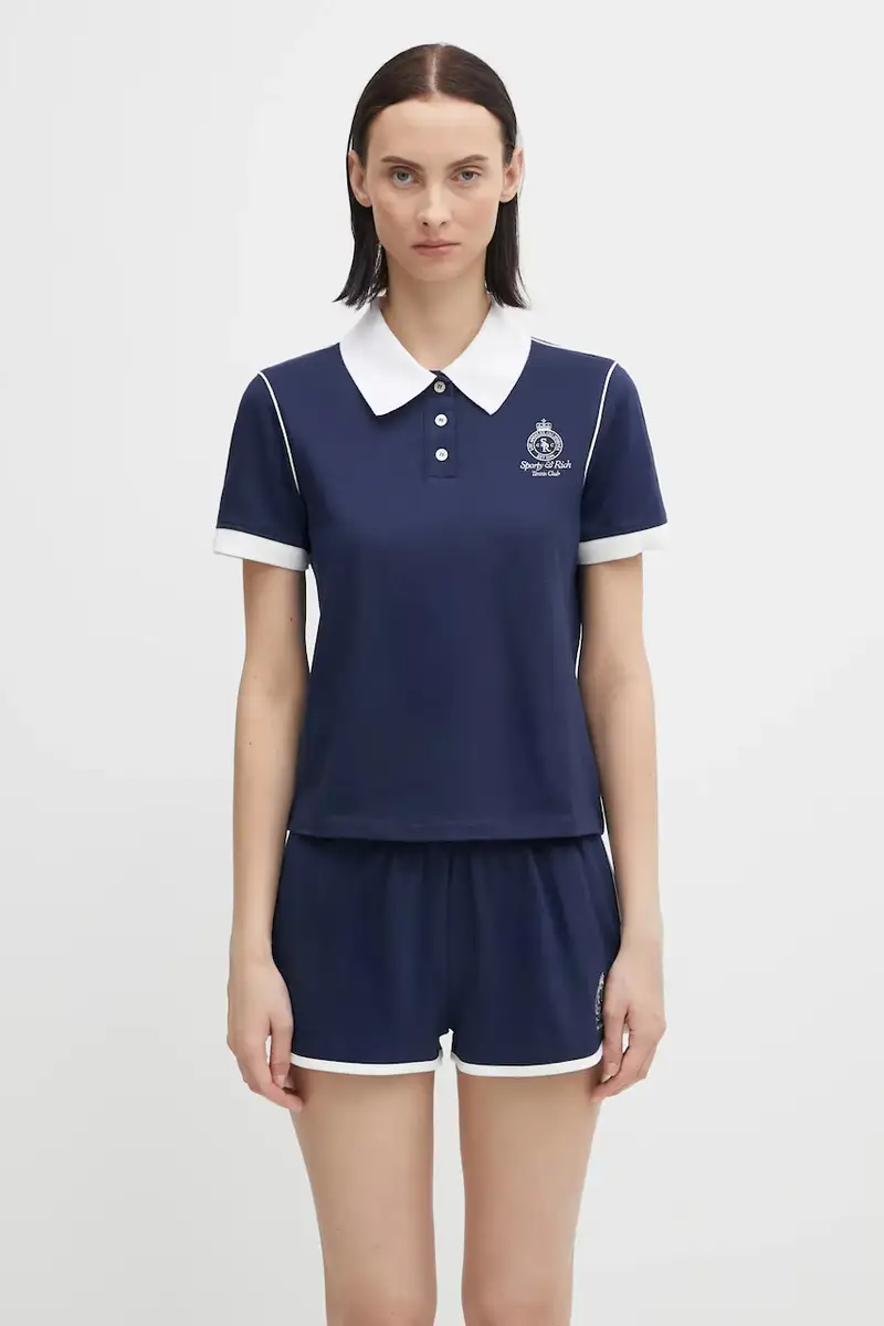 Sporty & Rich Polo Donna Blu 3171502