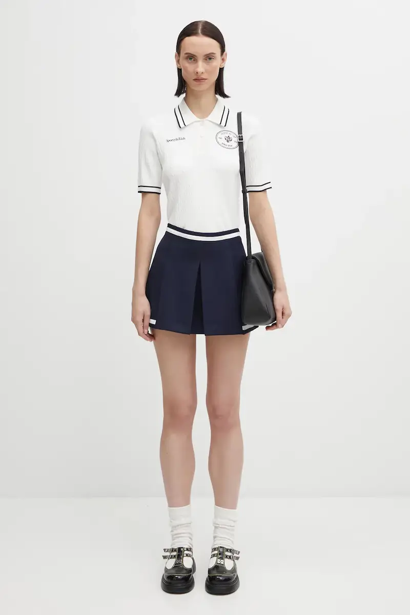 Sporty & Rich Polo Donna Bianco 3171163 miniatura 4