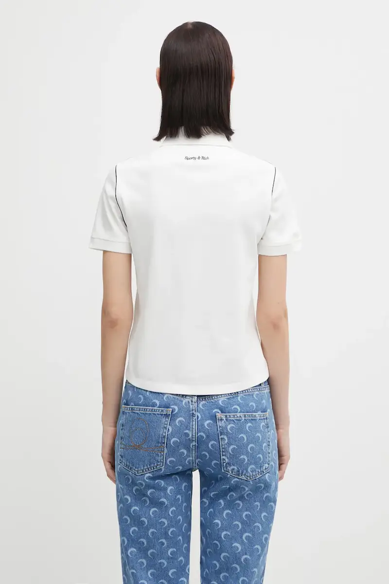 Sporty & Rich Polo Donna Bianco 3171169 miniatura 3