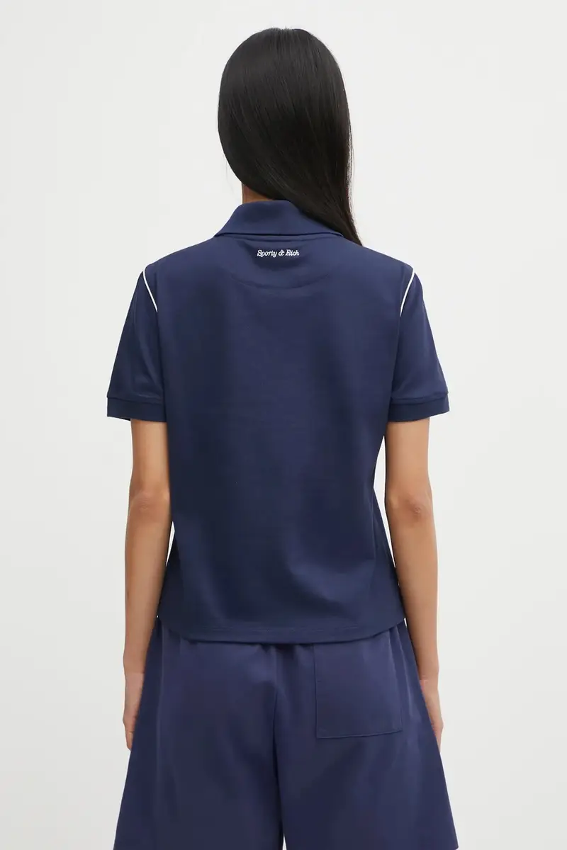 Sporty & Rich Polo Donna Blu 3376315 miniatura 3