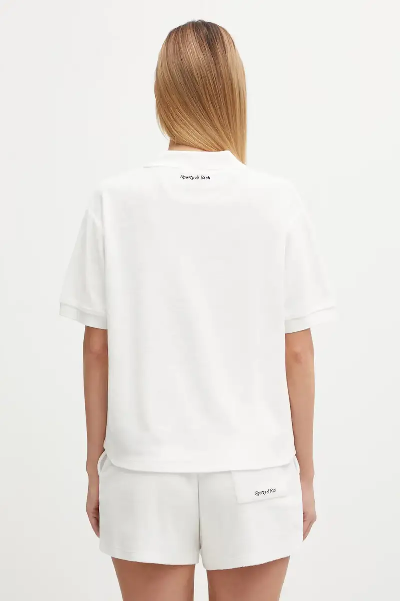 Sporty & Rich Polo Donna Bianco 3171171 miniatura 3