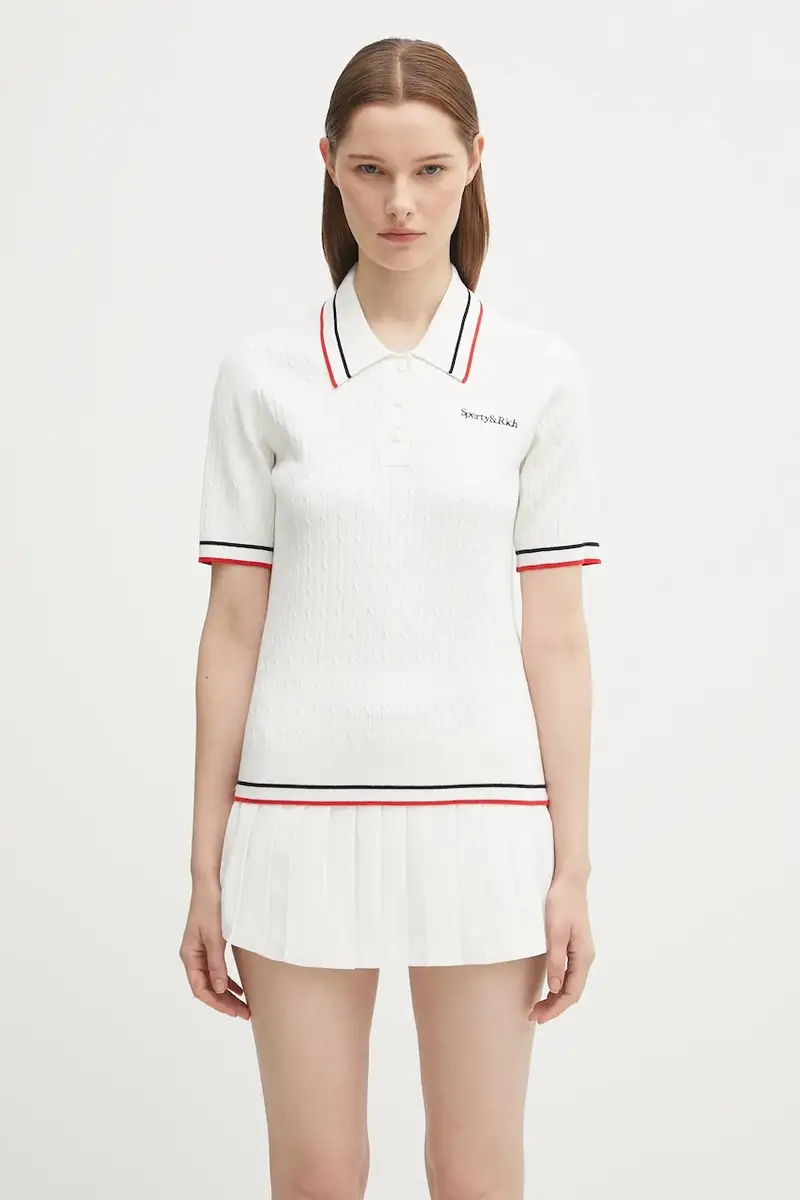 Sporty & Rich Polo Donna Bianco 2245099