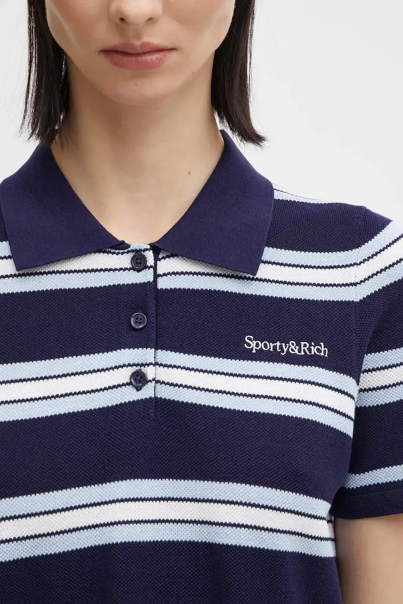 Sporty & Rich Polo Donna Blu 3171494 miniatura 4