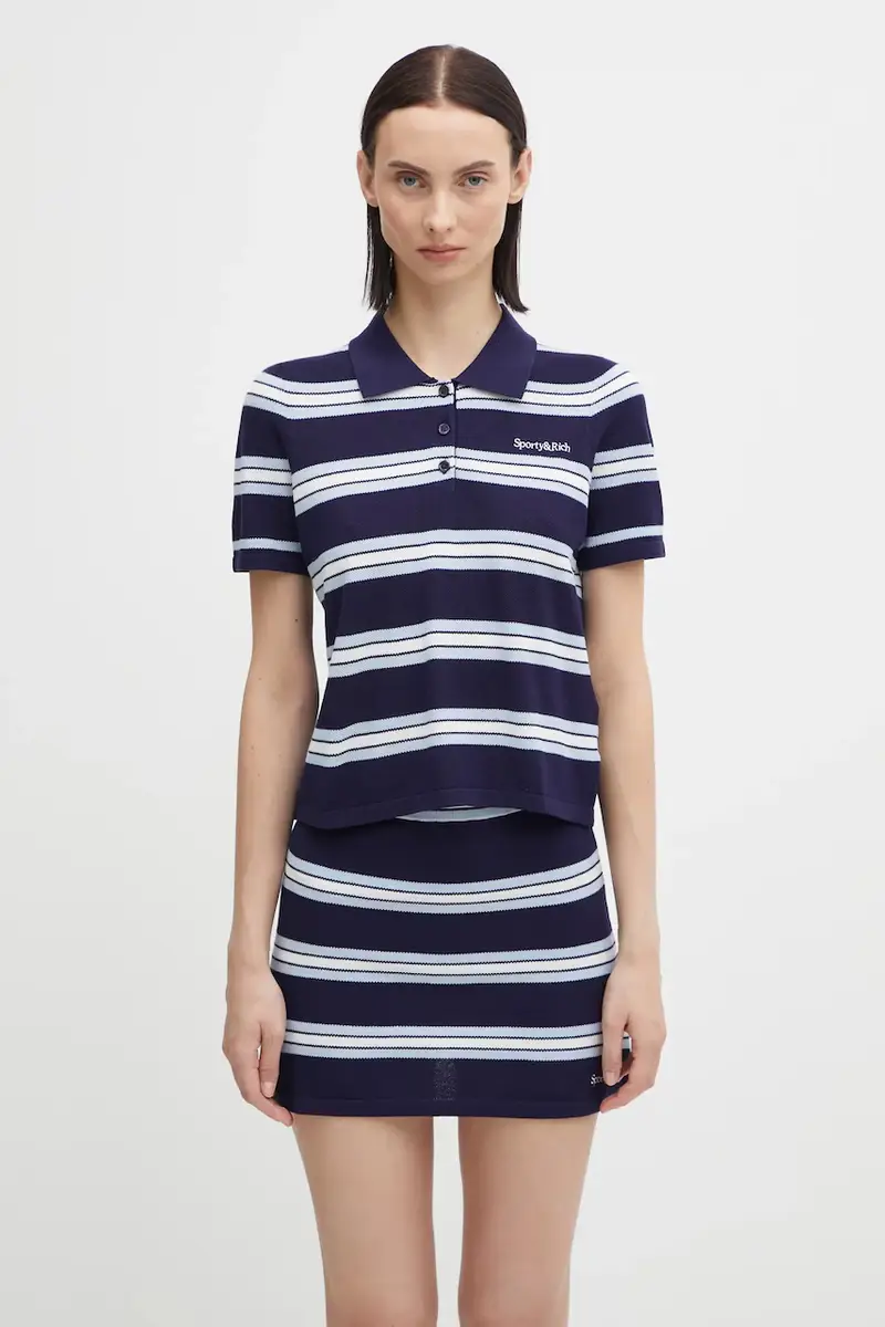 Sporty & Rich Polo Donna Blu 3171494