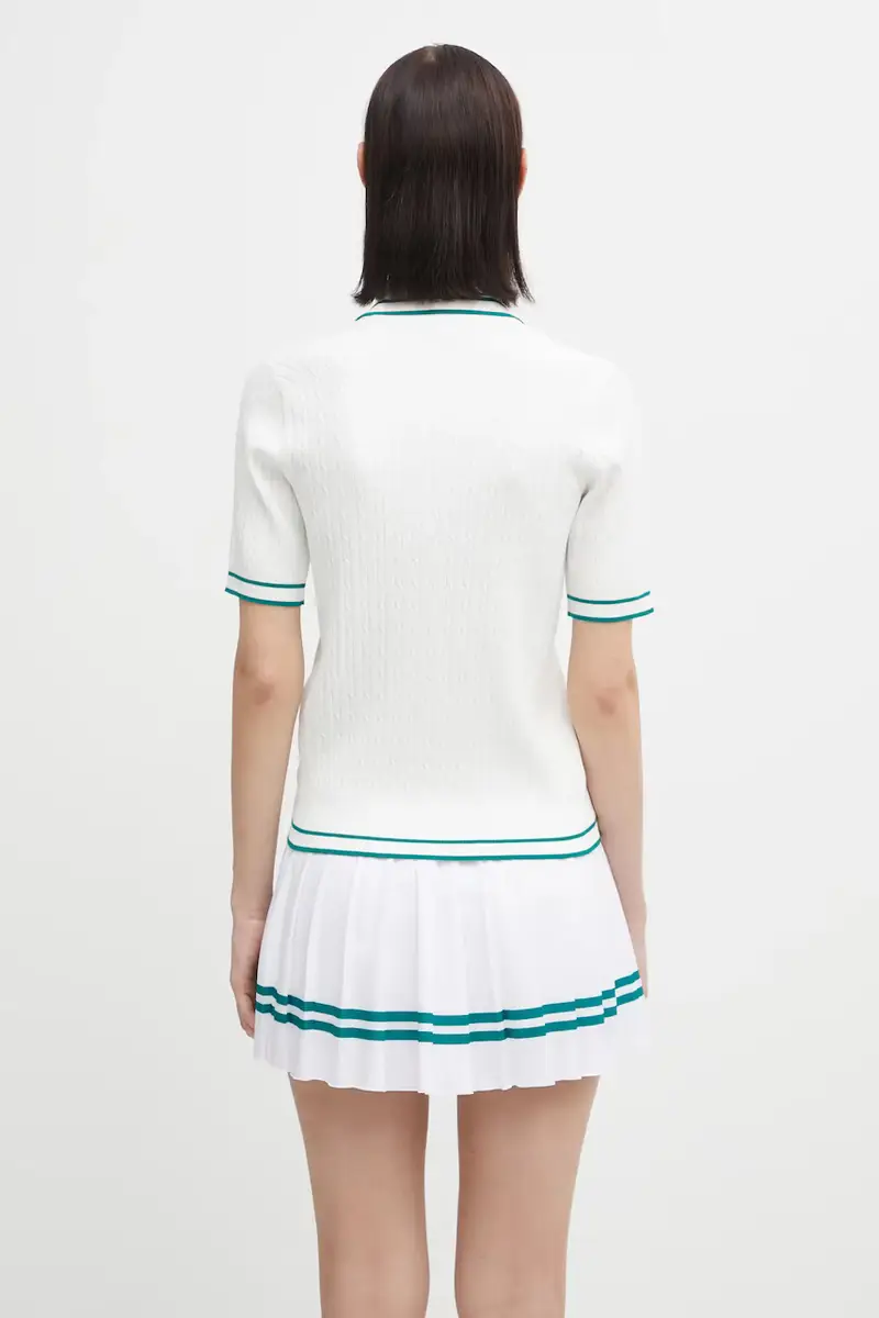 Sporty & Rich Polo Donna Bianco 3171165 miniatura 3