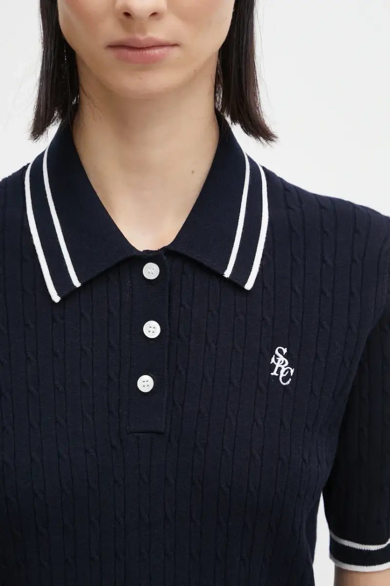 Sporty & Rich Polo Donna Blu 3171496 miniatura 4