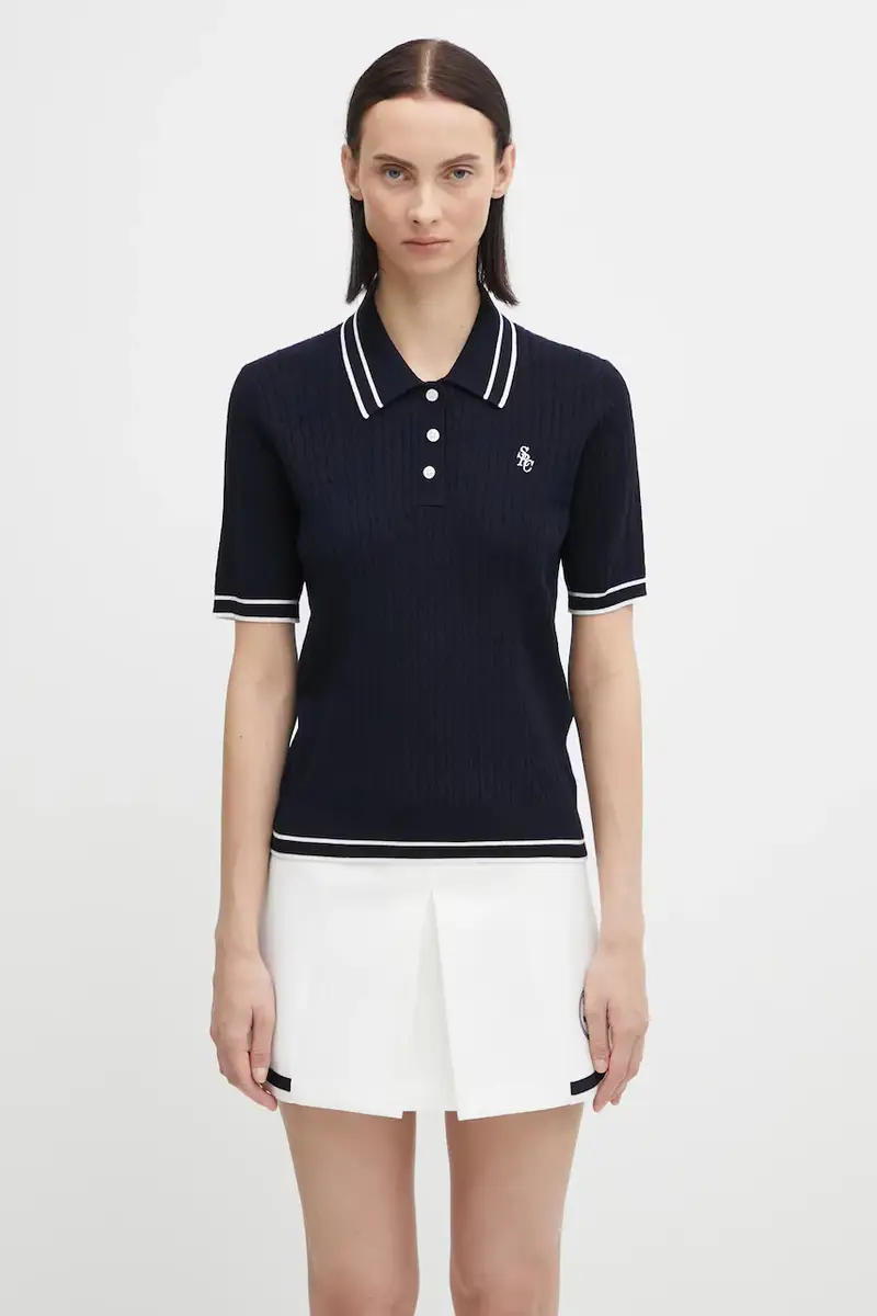 Sporty & Rich Polo Donna Blu 3171496