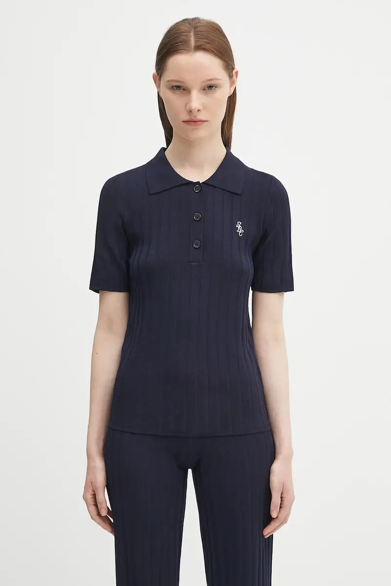 Sporty & Rich Polo Donna Blu 2247740
