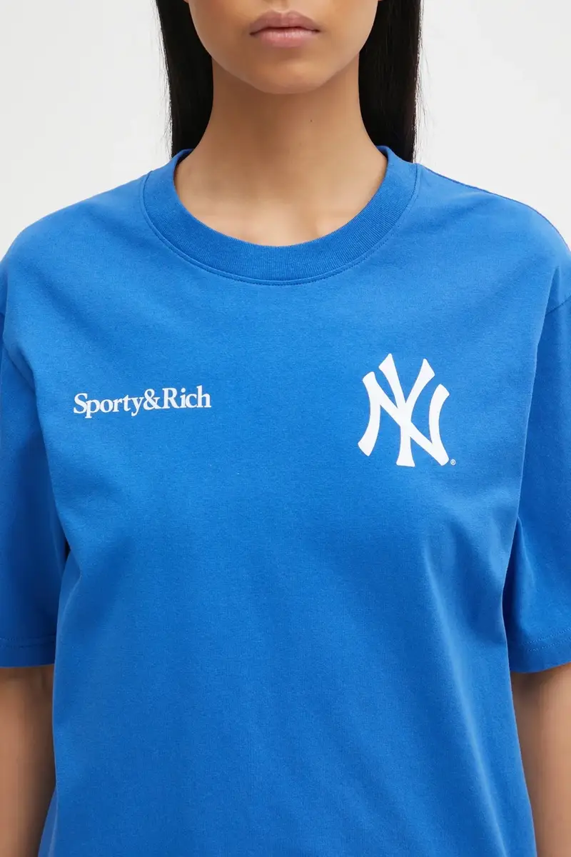 Sporty & Rich T-shirt Donna Blu 3376304 miniatura 4