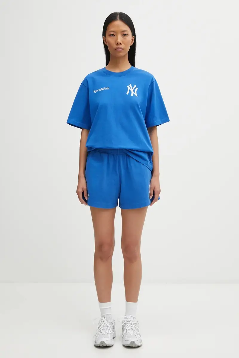 Sporty & Rich T-shirt Donna Blu 3376304 miniatura 5