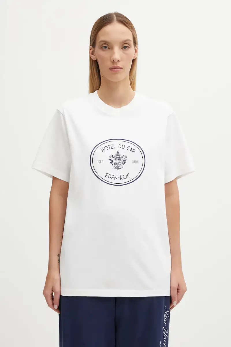 t-shirt in cotone Eden Crest colore bianco TO04360666WH01 miniatura 2