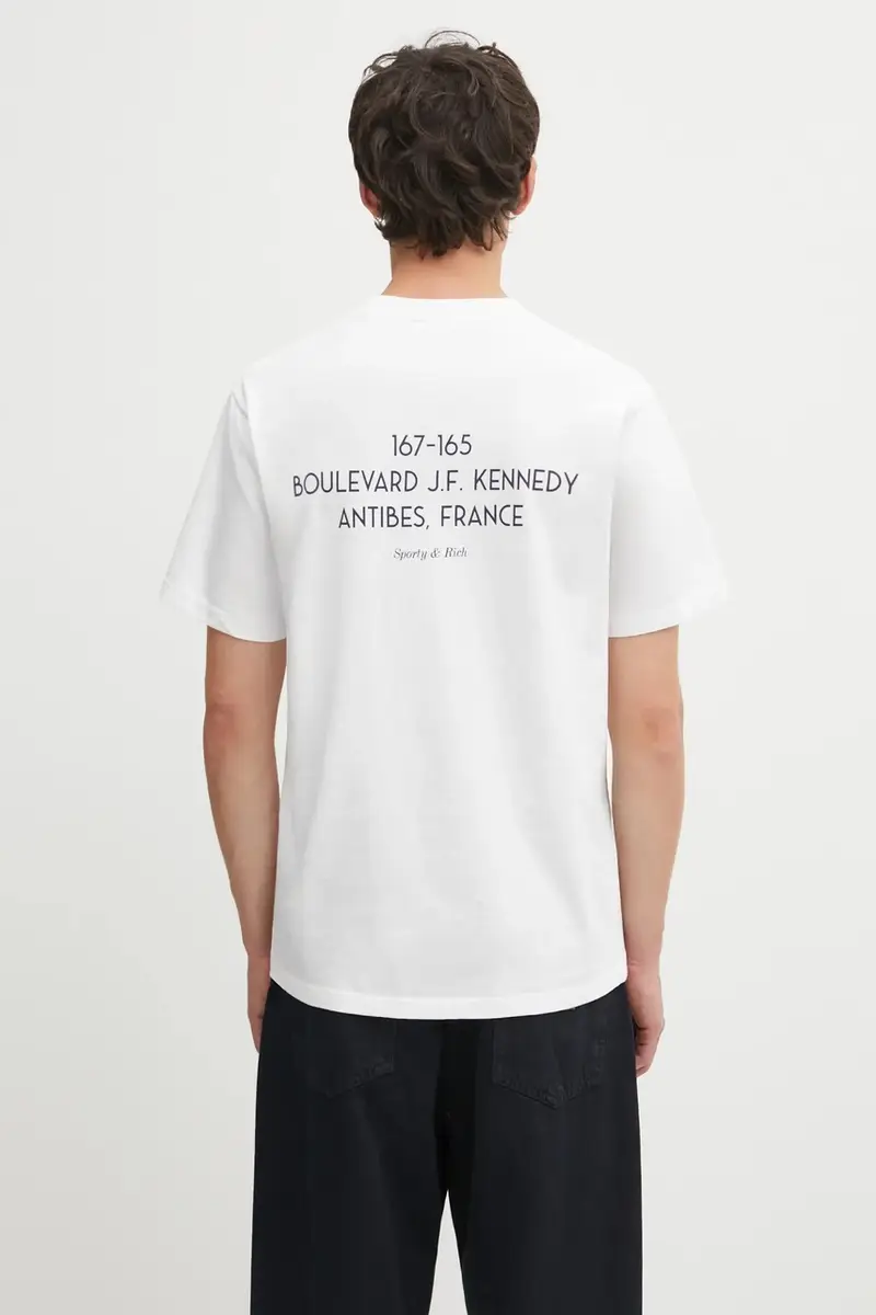 t-shirt in cotone Eden Crest Kennedy colore bianco TO043501621WH01 miniatura 3