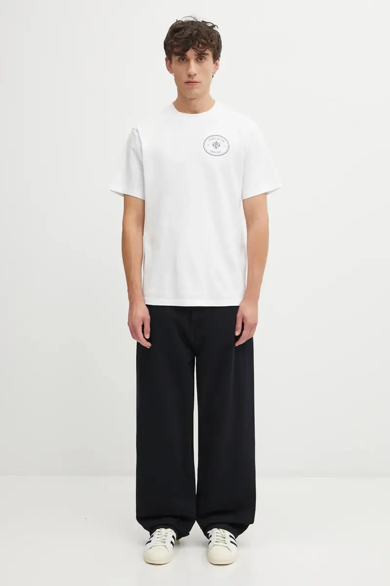 t-shirt in cotone Eden Crest Kennedy colore bianco TO043501621WH01 miniatura 5