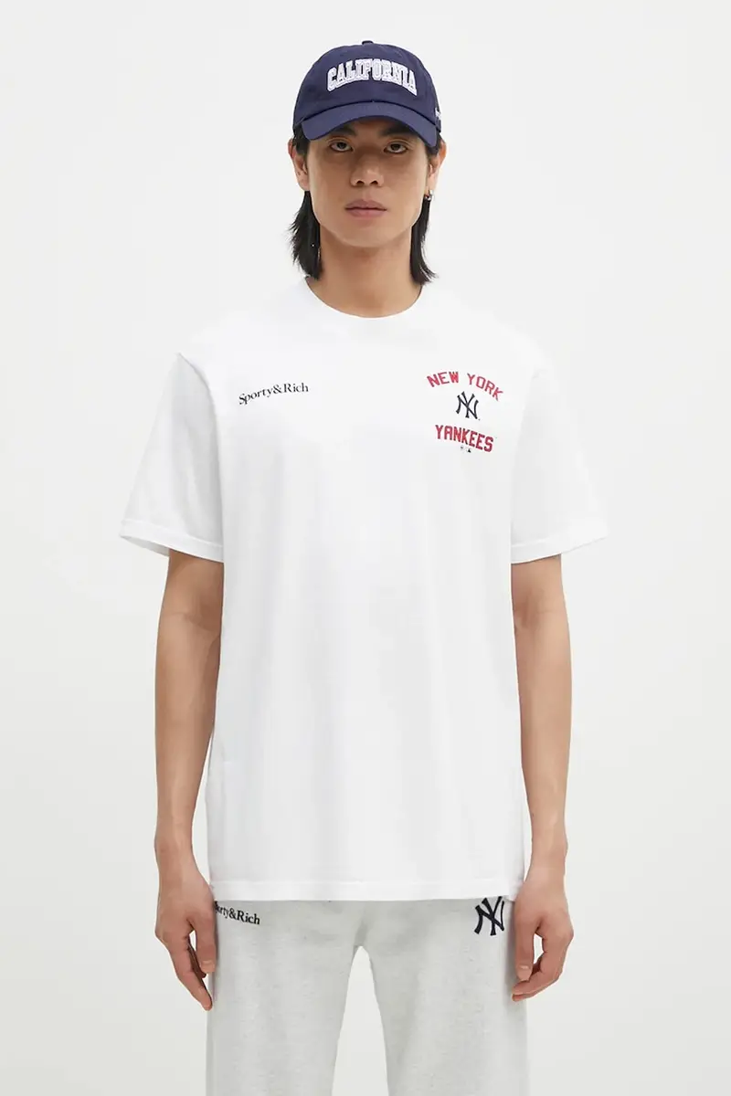 t-shirt in cotone Home Run colore bianco TO043505300WH01