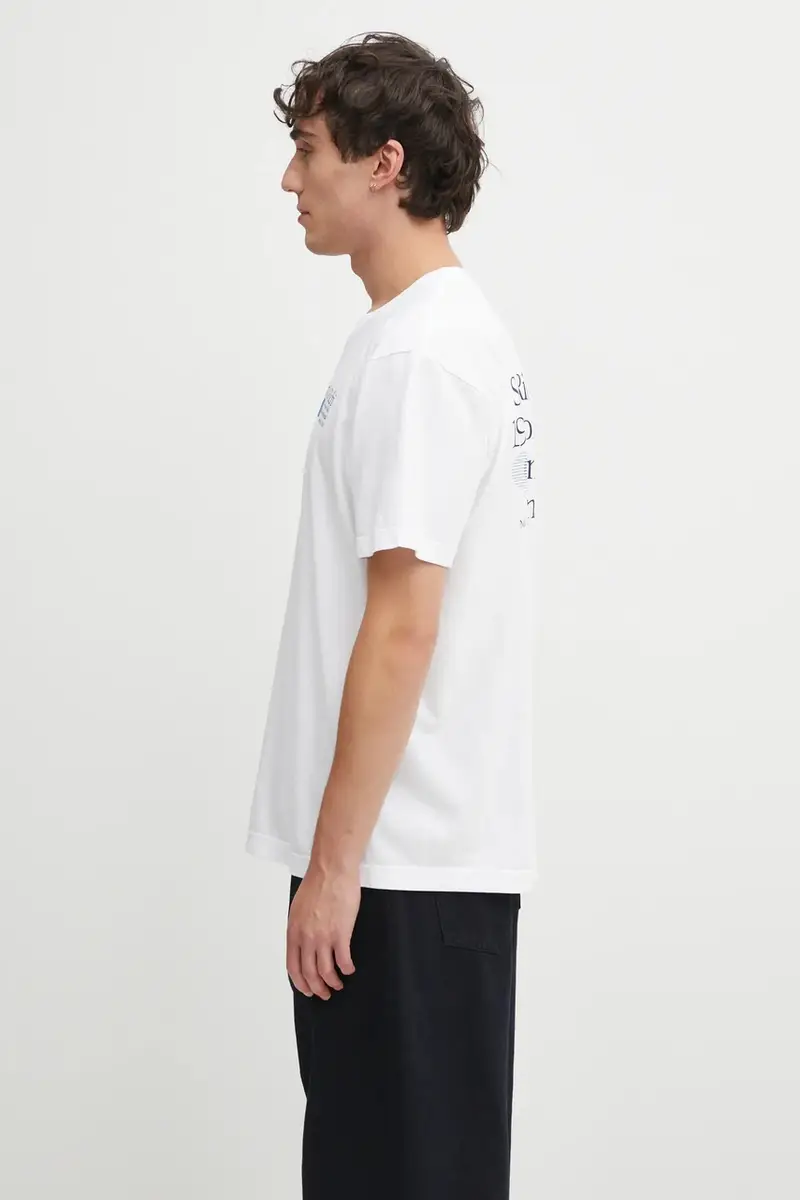 t-shirt in cotone Invitational colore bianco TO043621168WH01 miniatura 3