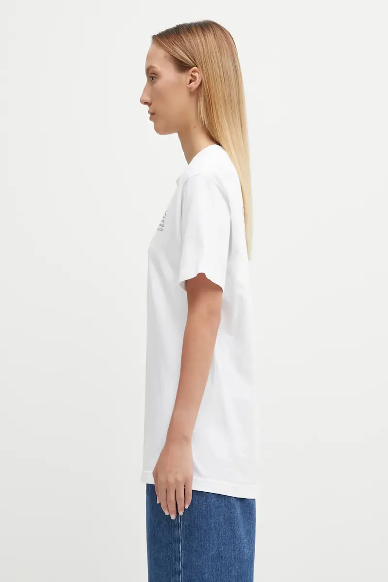 t-shirt in cotone Invitational colore bianco TO043621168WH01 miniatura 4