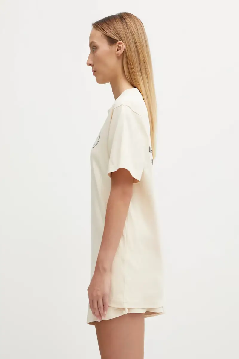 t-shirt in cotone Kennedy Crest colore beige TO04360666CR01 miniatura 4