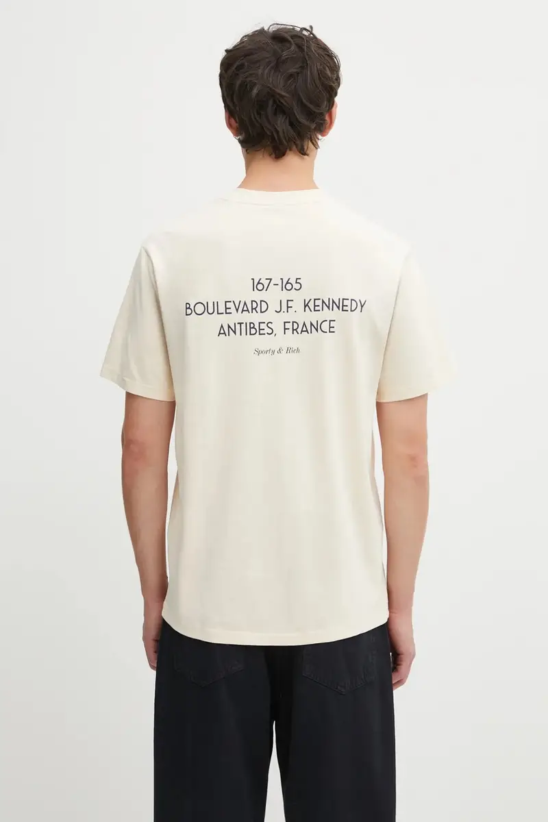 t-shirt in cotone Kennedy Crest colore beige TO04360666CR01 miniatura 5