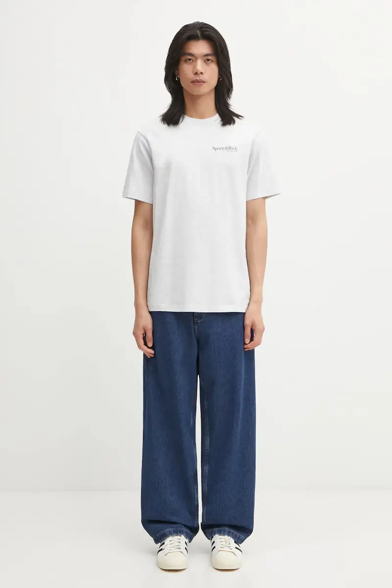 Sporty & Rich T-shirt Uomo Grigio 3830454 miniatura 5