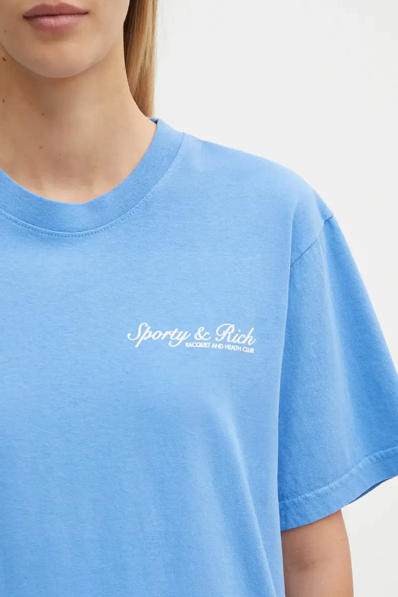 Sporty & Rich T-shirt Donna Blu 3241597 miniatura 4
