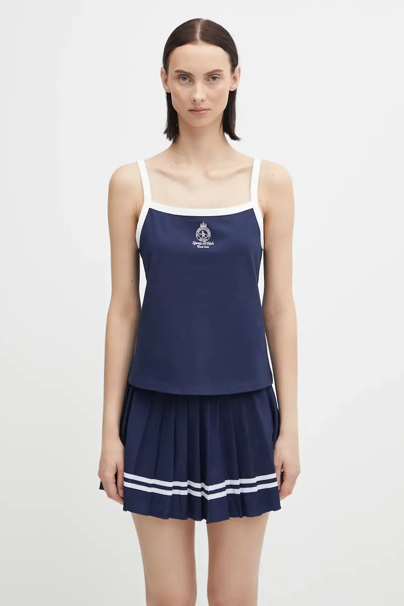 top Crown Tennis Pique Tank colore blu navy TO079621304BL107