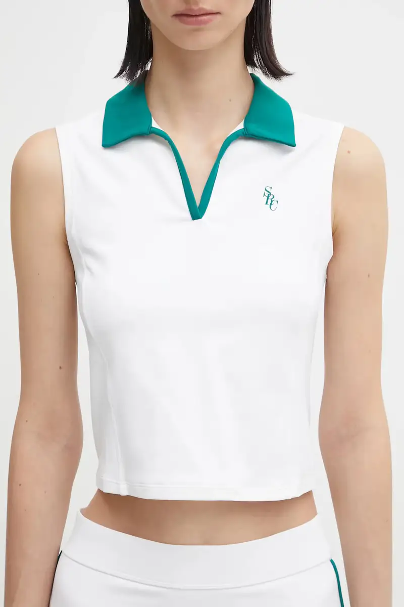 top Src Sports Polo colore bianco TO024621302WH27 miniatura 4