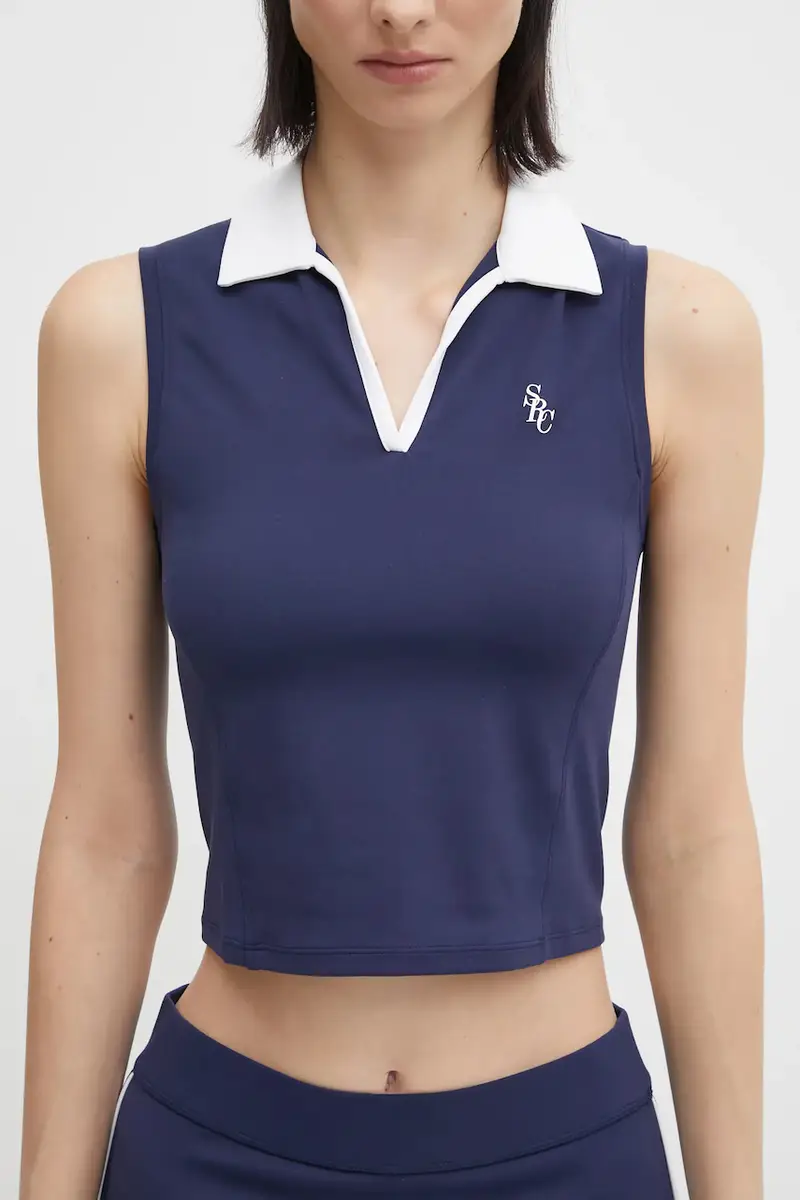 top Src Sports Polo colore blu navy TO024621302BL107 miniatura 4