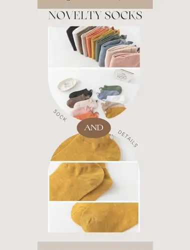 Sporzin Calzini Donna Calzini Donna Corti 10 Paia di Calzini Donna Cotone Calzini Divertenti Calzini Sportivi Donna miniatura 3