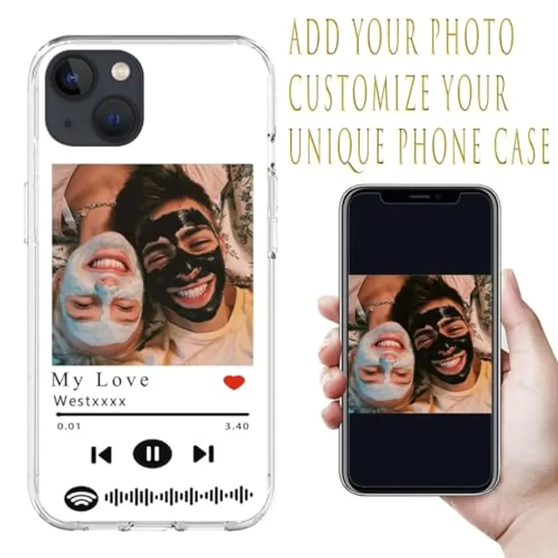 Spotify - Custodia per telefono personalizzata con le tue immagini per 15 14 13 12 11 Pro/Max/Mini XR X Xs Max Cover miniatura 2