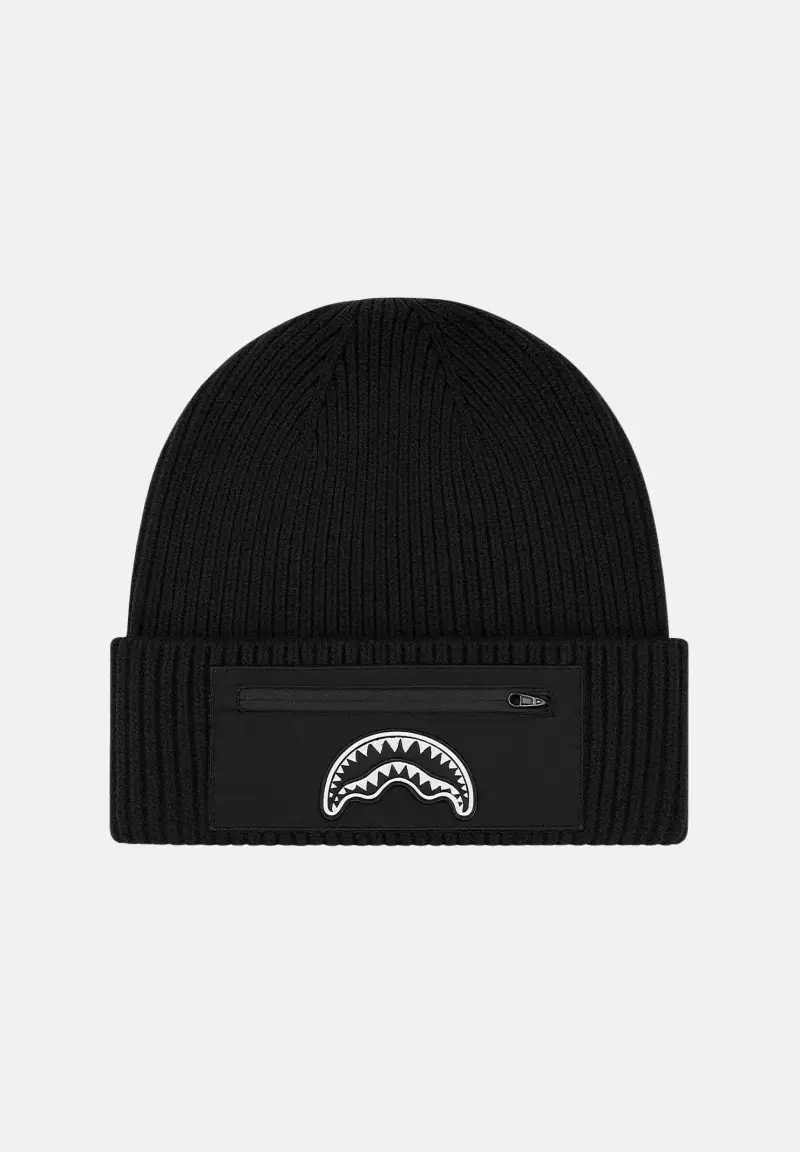 Berretto POCKET BEANIE nero per uomo e donna