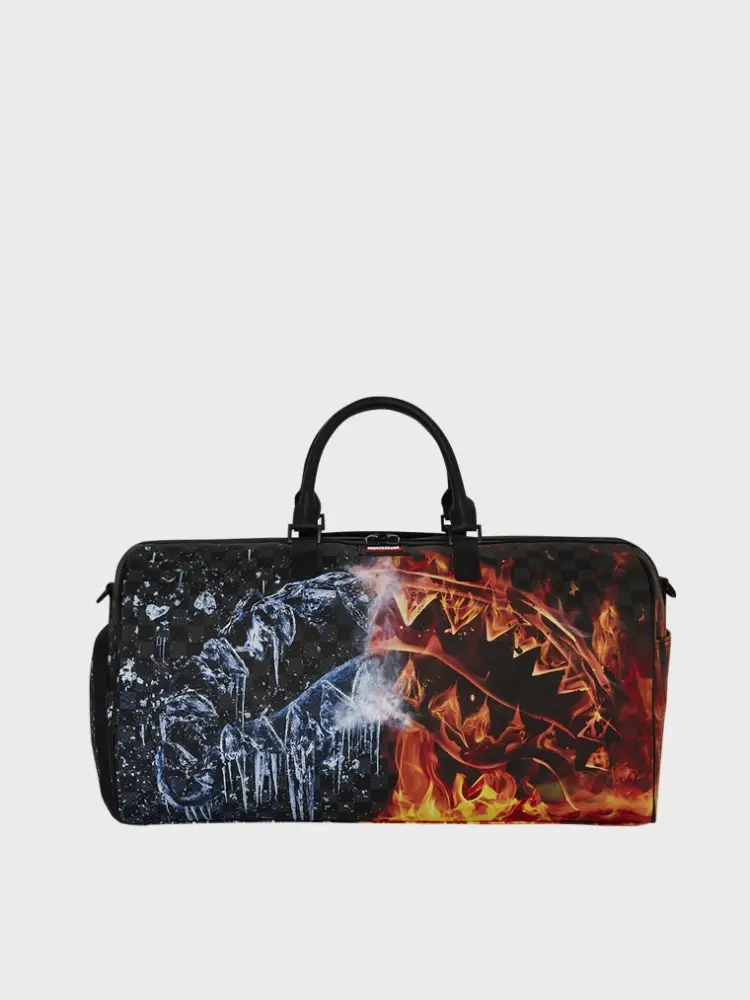 borsone nero uomo maxi logo sul davanti