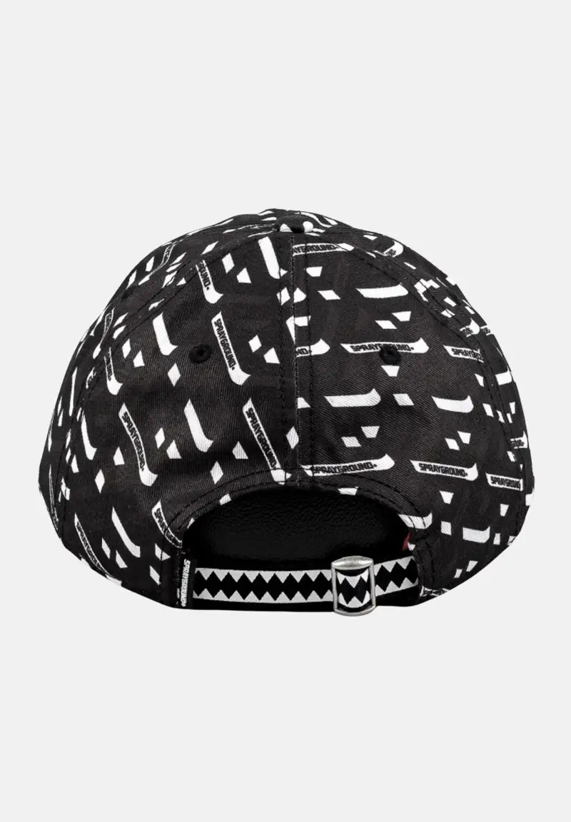 Sprayground Cappello con visiera nero per uomo e donna con stampa logata e shark mouth miniatura 2