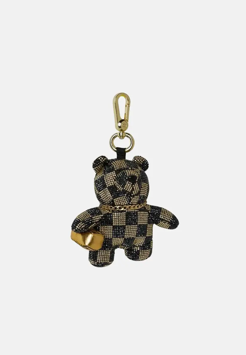 Ciondolo GOLD AND DANGEROUS BEAR KEYCHAIN nero e oro da donna miniatura 2