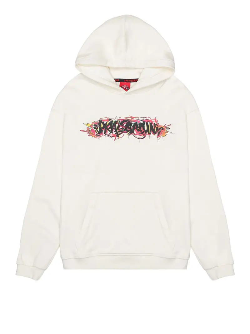 felpa cappuccio sprayground da uomo - avorio