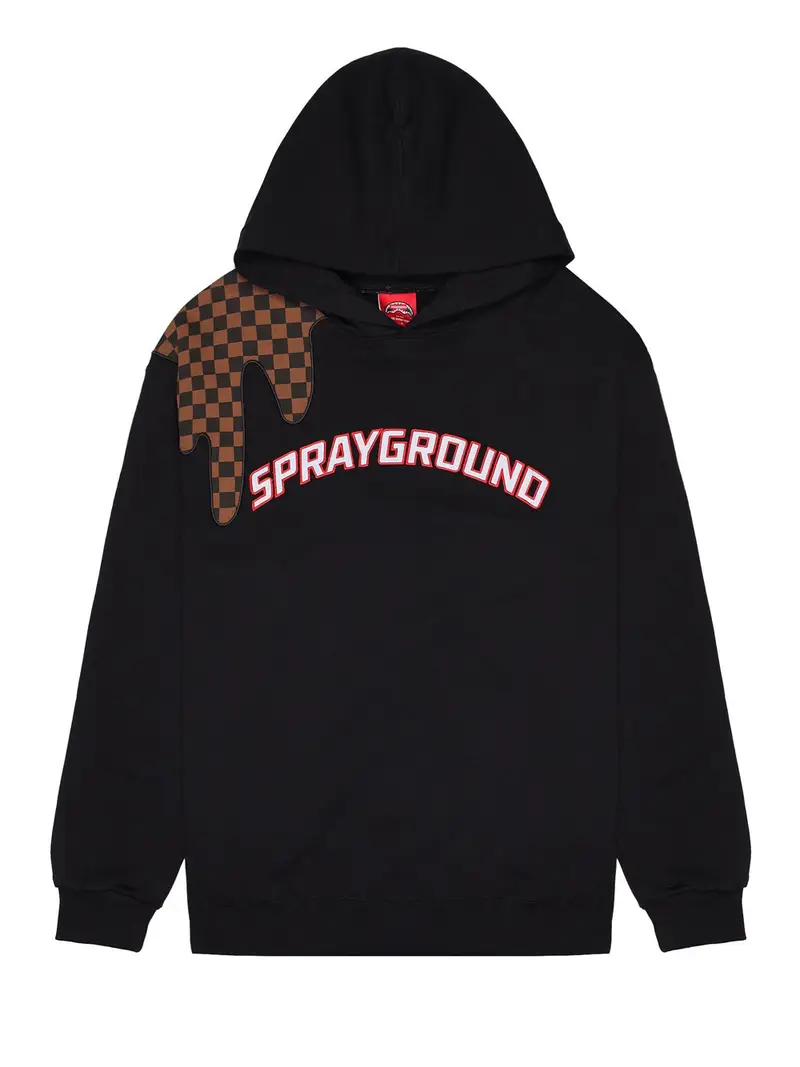 felpa cappuccio sprayground da uomo - nero