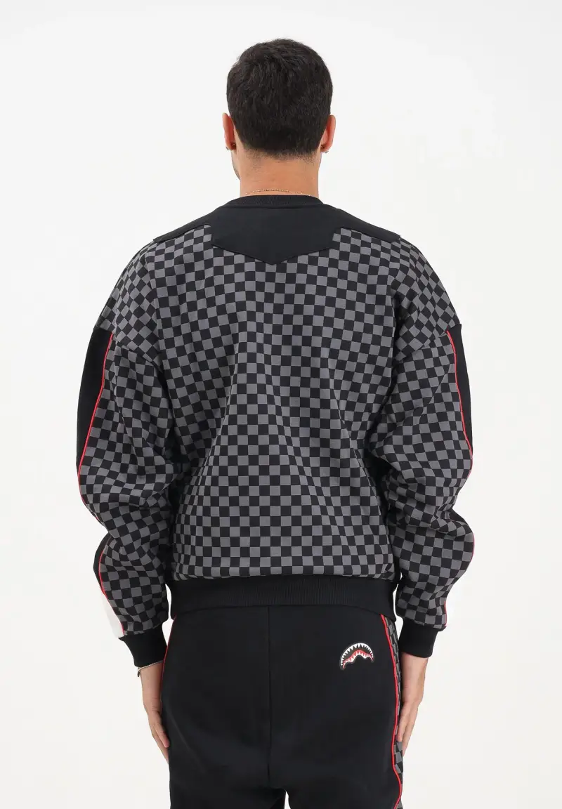 Felpa girocollo Triple Decker Heir to the Throne nera e grigia per uomo e donna miniatura 3