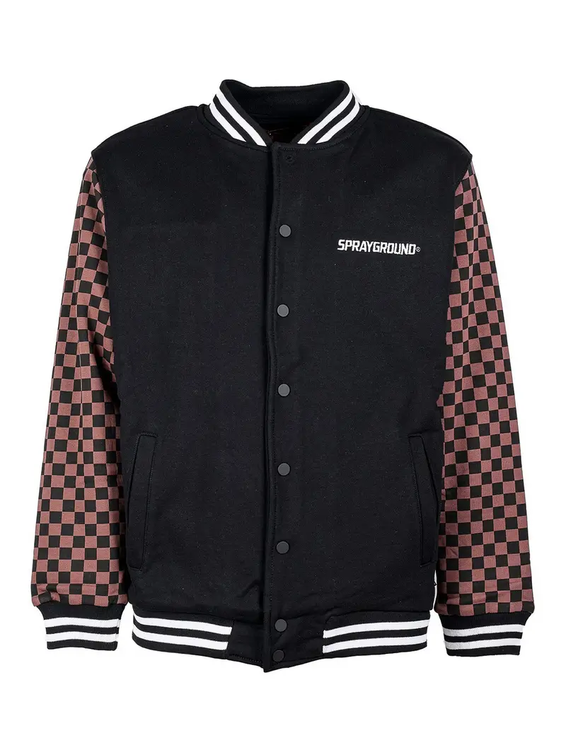 Giacca varsity a quadri Marrone