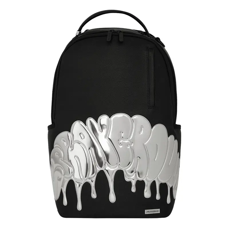 Metallic Drip Shark Bubble Letters