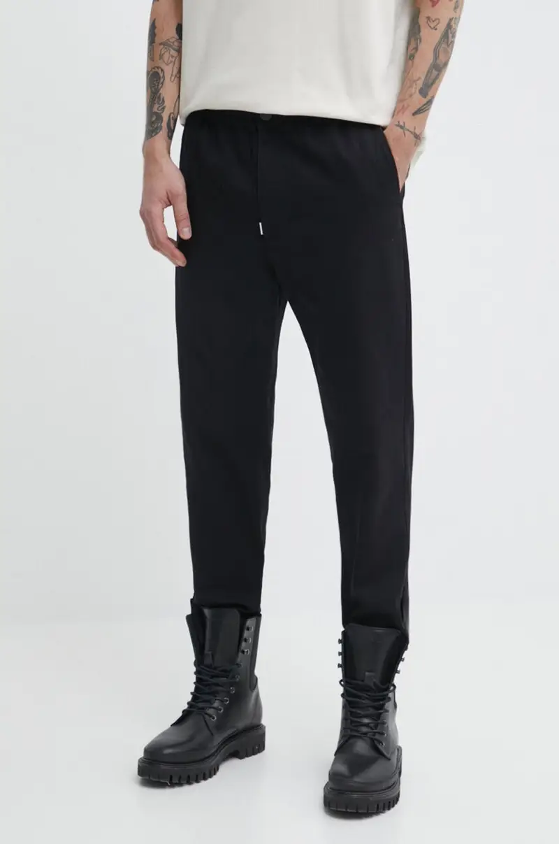 pantaloni in cotone colore nero