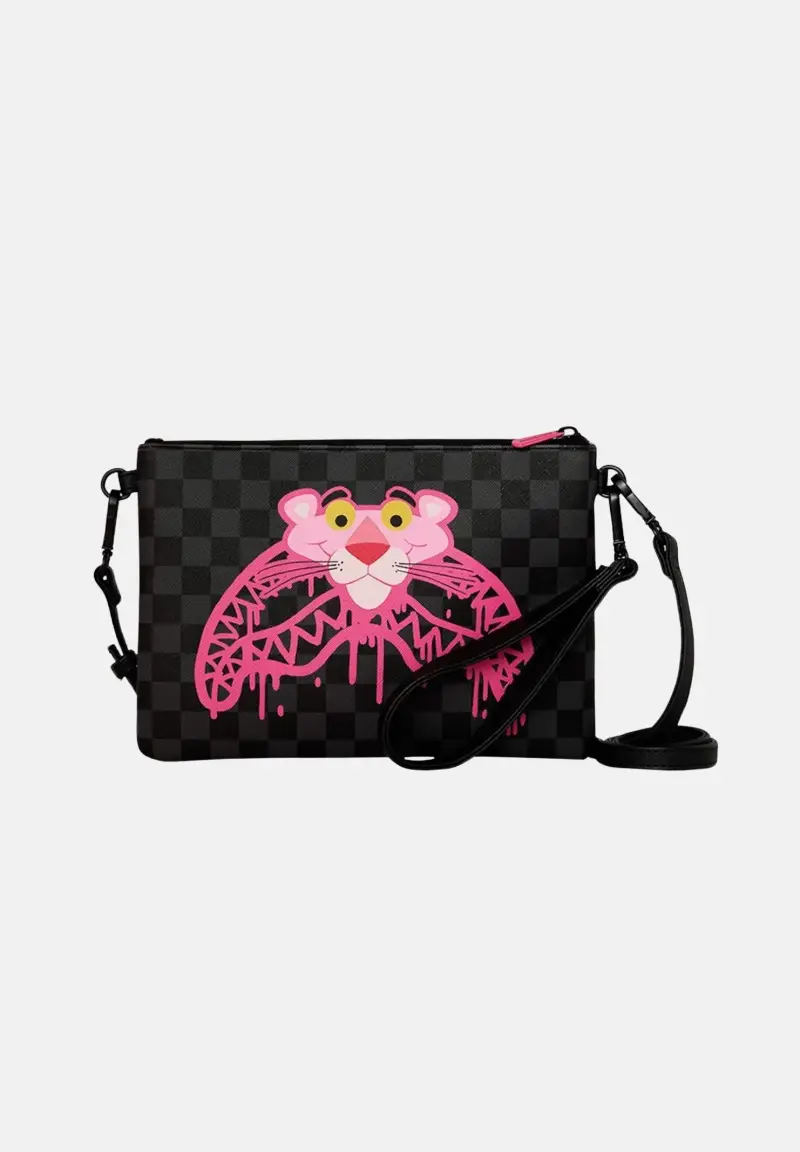 Pochette PINK PANTHER DRIPPY DIAMONDS nera da donna