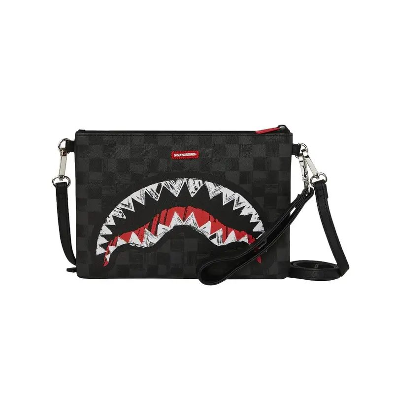 Pochette Scribble Shark Nero TU