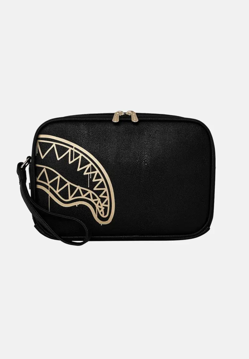 Pochette That Gold Drap nera per uomo e donna