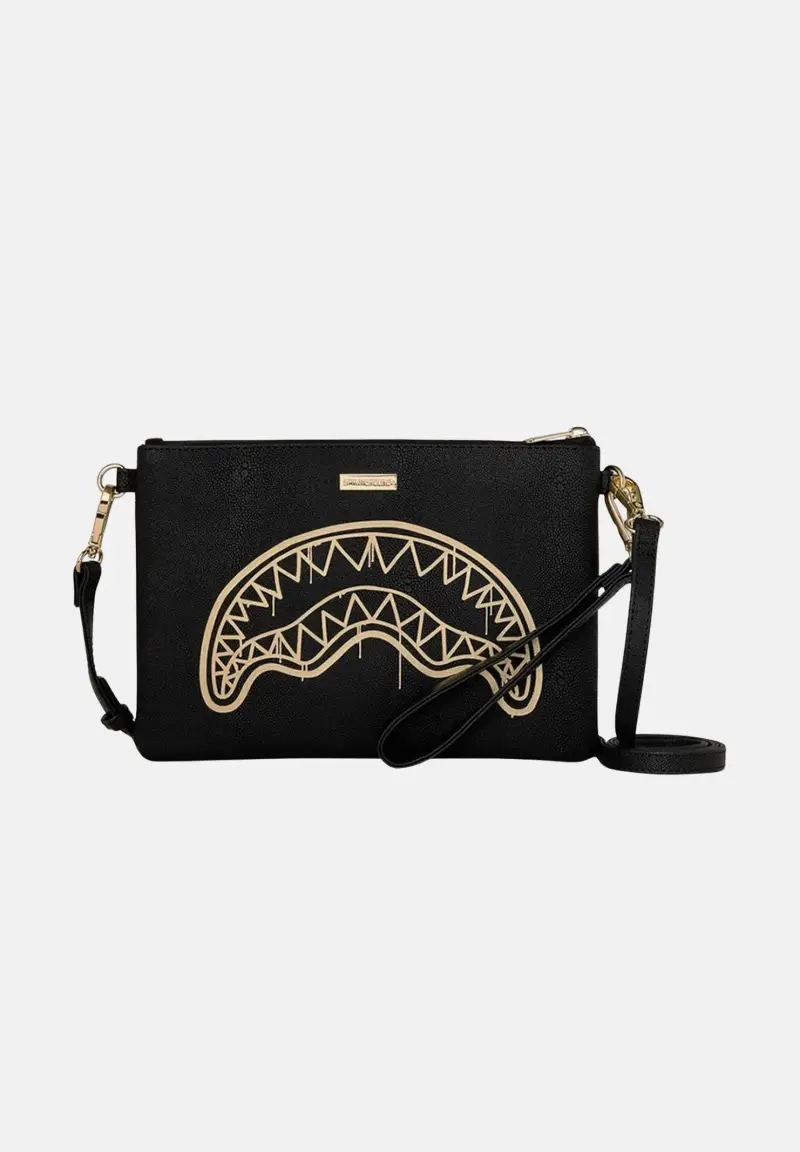 Pochette That Gold Drap nera per uomo e donna