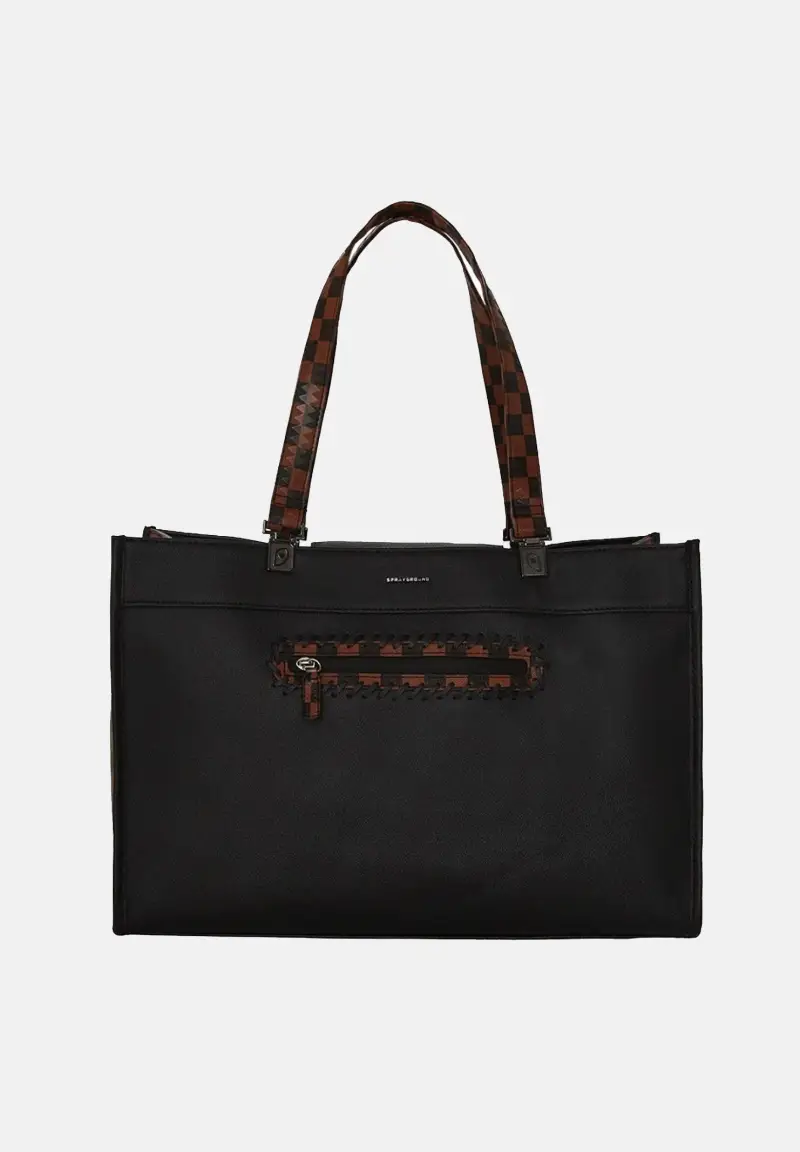 Shopper Dose Of Check Deux Tortuga nera da donna